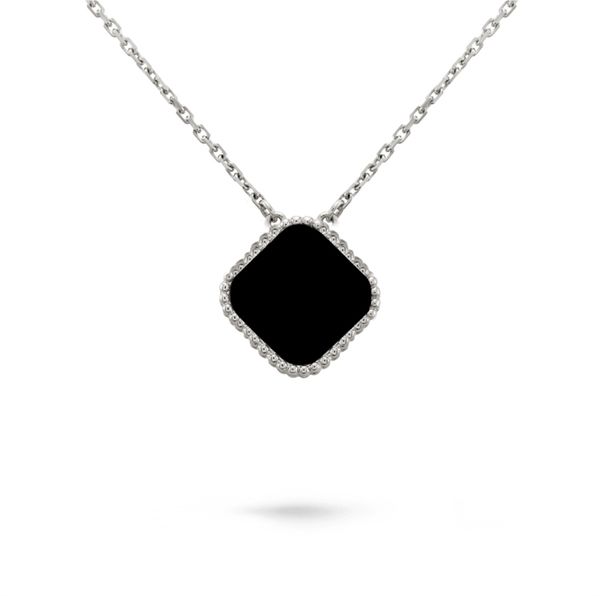 

designer necklace for woman gold necklace pendant necklaces fashion elegant 4/four leaf clover necklace chains necklace designer jewelry 18k, Silver