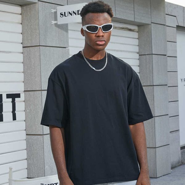 

wholesale men blank t-shirt custom quality cotton loose drop shoulder oversized t shirt fdjl, White;black