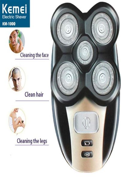 

electric shaver kemei 5 rotating cutter head cleaning facial trimming nose hair men039s facial wash towel multifunction 5 in 14163321