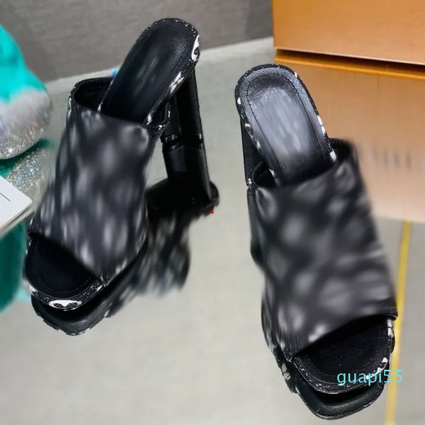 

designer-fashion brand slippers genuine leather flip flop women's sandals summer classic fashion flat anti-skid black brown matte slipp