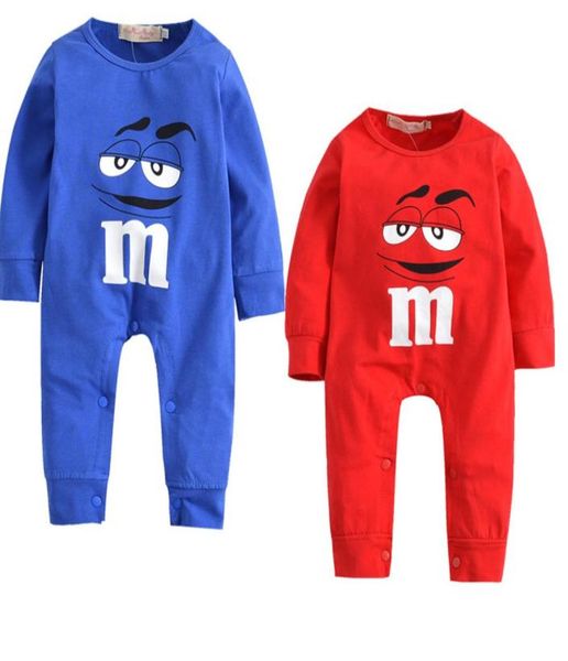 

summer romper toddler baby infant boy clothes newborn jumpsuit long sleeve cotton pajamas 024 months rompers designers clothes ki7431861, Blue
