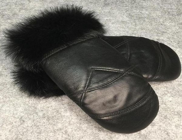 

five fingers gloves svadilfari 2021 genuine leather for women winter outdoor warm rex fur thickening thermal sheepskin fashion12832650, Blue;gray