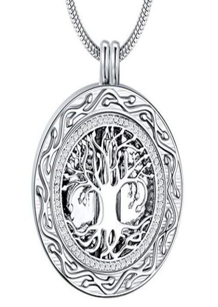 

memorial gifts 039always in my heart039 pendant necklace 039tree of life039 cremation jewelry for ashes keepsake4626412, Silver