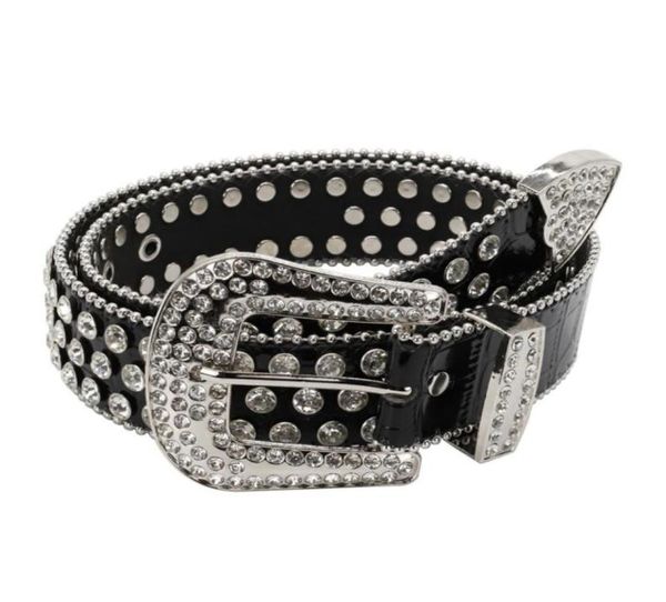 

2021rhintone belt rhintone belts men bb simon belts bling rhintone45981988002048, Black;brown