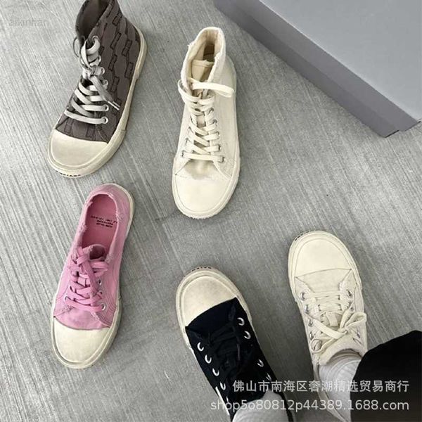 

paris dirty shoes old canvas shoes women's summer new casual lazy family half trailer men's and women's cookie shoes, Black