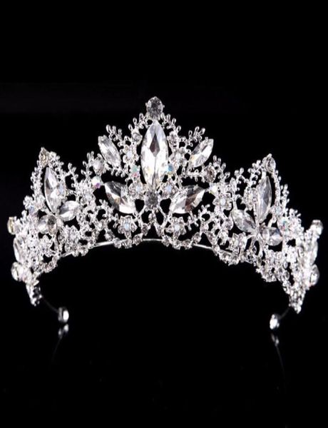 

crystal bridal tiaras headpieces baroque luxury crown headdress gold silver diadem for women bride wedding hair accessories al76482217384
