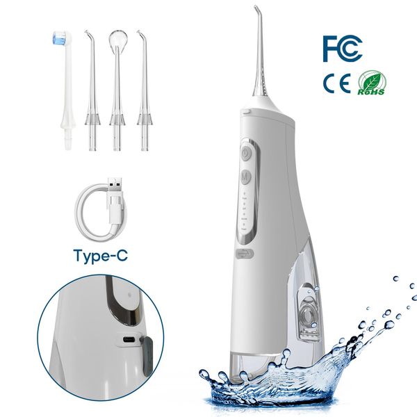 

toothbrush oral irrigator usb rechargeable 310ml large tank water floss portable dental water sprayer for teeth cleaning