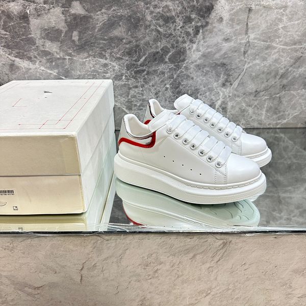 

2023 new men women designer sneaker casual shoes leather sneakers embroidered stripes white shoes flat platform walking 0529, Black