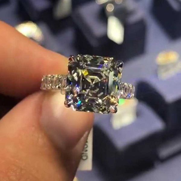 

band rings 2023 new fashion luxury zircon ring creative geometric type engagement wedding ring f1363 j230531, Silver