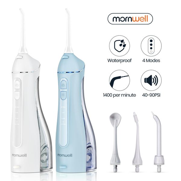 

toothbrush mornwell water flosser oral irrigator portable dental water jet 4 modes water thread for dental floss teeth whitening home hqd