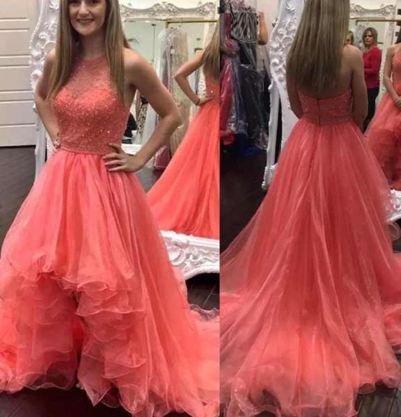 

jewel sleeveless lace beaded special occasion dresses custom made aline prom dresses back asymmetrical formal evening gowns2510252, Black