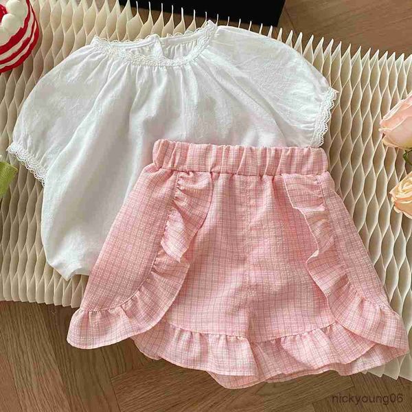 

clothing sets girls outfits white shirts and short pants pieces summer birthday children