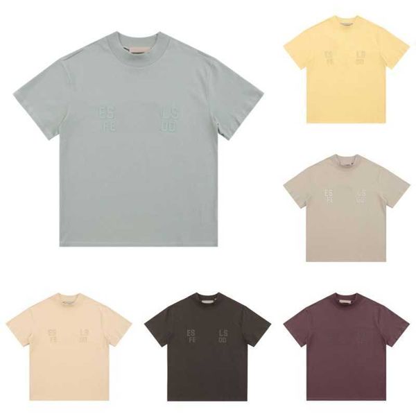 

2023 summer essentail fashion t shirt men women essent cotton tshirts casual essentiel clothing high stree tees american brand a3fa, White;black