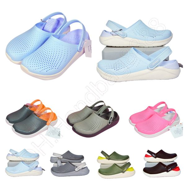 

sandals eva literide crocclog crocodile shoes lightweight comfortable women men summer slides designers sandalias slippers 204592 c17, Black