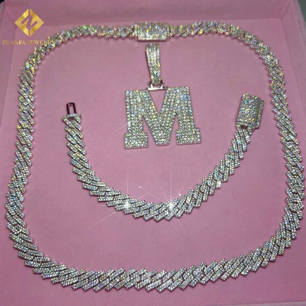 

moissanite bracelet men silver cuban link chain pass diamond tester gra vvs moissanite cuban bracelet