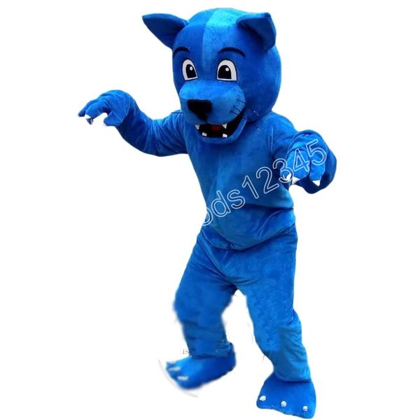 

halloween size blue panther mascot costumes christmas party dress cartoon character carnival advertising birthday party dress up costume uni, Red;yellow