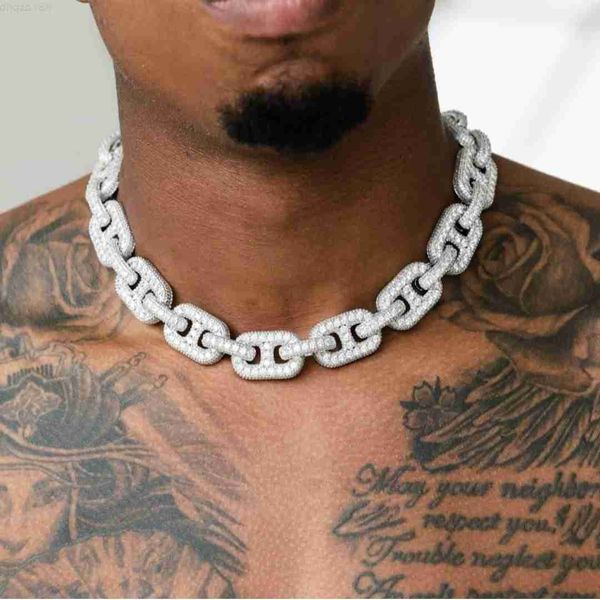 

hip hop jewelry miami men pendant necklace s925 sterling silver moissanite diamond cuban necklace