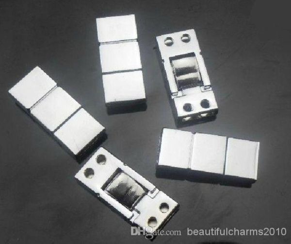 

whole 50pcslot 8mm 2 end clasp connector charm diy accessories fit for 8mm leather belt5991578, Silver