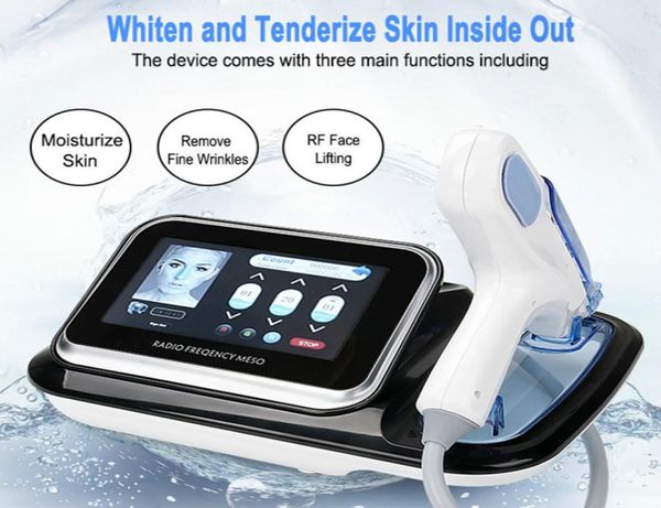 

2020 rf portable no needle fractional mesotherapy gun meso machine wrinkle removal water injection skin rejuvenation salon us3660890, Black;white