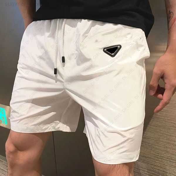 

summer mens swim short designer bikini swimsuit triangular print sweatpants women summer casual loose swim shorts sportpants basketball shor, White;black