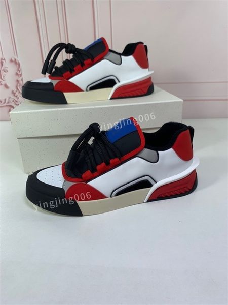 

mens designer sneaker casual shoes leather sneakers embroidered white shoes flat platform walking sports trainers, Black