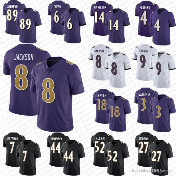 

mens minnesota''vikings''zay flowers beckham jr lamar jackson football jersey roquan smith rashod justin tucker humphrey