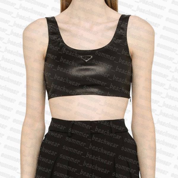 

women leather crop metal badge cropped summer short party fashion tank, White