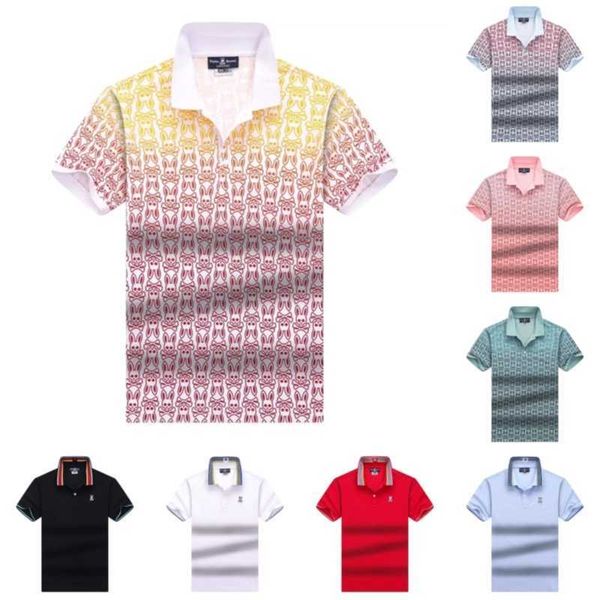 

men's psycho bunny polo shirts cartoon skull rabbit short sleeve embroidery stand collar fashion brand tees business cotton high street, White;black