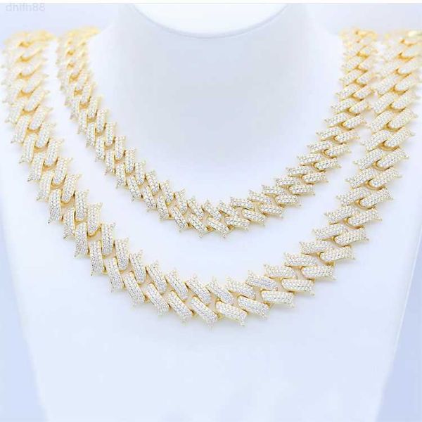 

wholesale iced out link chain jewelry necklace cuban chain china packing necklaces quality 925 sterling silver hiphop 2~3 days