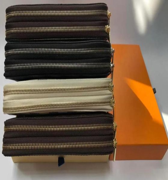 

double zipper wallet the most stylish way to carry around money cards and coins men leather purse card holder long business women 3626526, Red;black