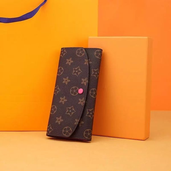 

woman long wallet women purse original box black white slender coin wallets sarah flower fashion fashion brands crossbody cross body bag #41, Red;black
