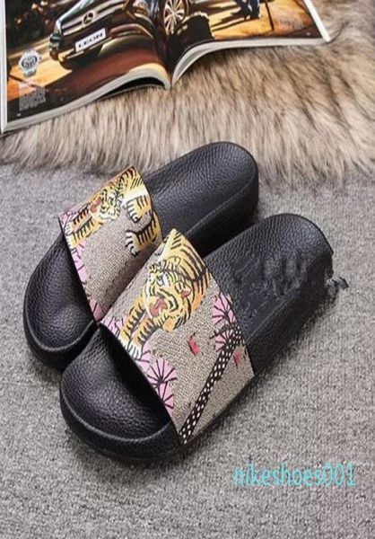 

new fashion men and women fashion red flower blooms print slide sandals causal slippers summer outdoor beach xz126017067, Black