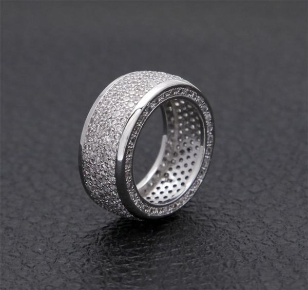 

2020 fashion hiphop rapper ring for men hip hop gold silver ring bling cubic zirconia mens diamond ice out jewelry9591457, Golden;silver