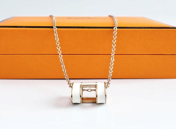 

classic h necklace designer necklace rose gold enamel necklace luxury 316l stainless steel fashion necklace women039s jewellery2391514, Silver
