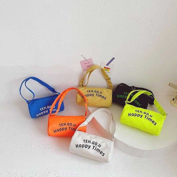 

childrens bags korean style printed alphabet bucket bag handsome boy shaped small shoulder nylon lightweight baby coin purse, Red;black