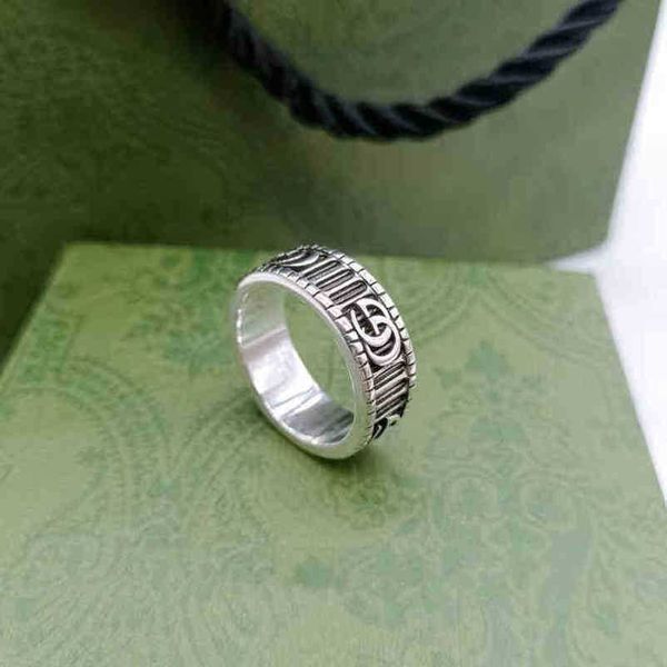 

designer jewelry bracelet necklace gear vertical bar men's women's old couple pair ring high quality, Silver