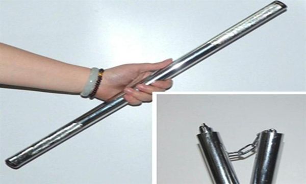 

2022 elling martial arts stick silvery nunchakus 2 in 1 combined carving dragon stainless steel nunchucks selfdefense nonsli9301249