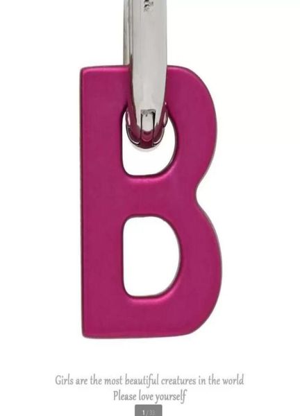 

titanium steel great b letter thick chain necklace female exaggerated temperament retro glamorous earrings women punk 18k gold pla2631027, Black