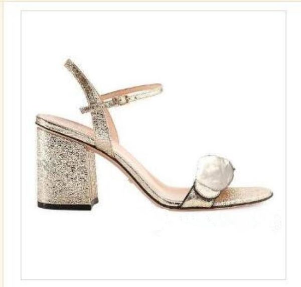 

fashion classic high heeled sandals coarse heel leather suede woman shoes metal buckle for parties occupation sandals6128410, Black