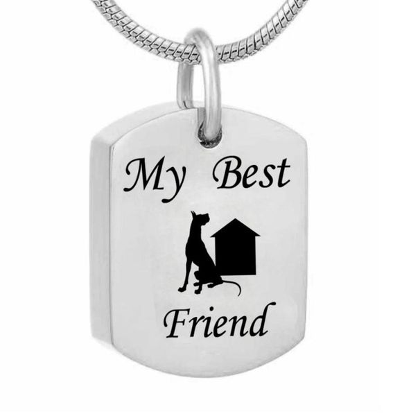 

cremation jewelry stainless steel dog urn pendant necklace memorial ash keepsake charm pet ashes necklace jewelry6156139, Silver