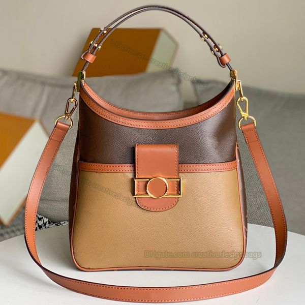 

7a mirror quality shoulder bags hobo dauphine underarm fashion totes handbag crossbody ladies luxury designer calfskin canvas 24cm with box