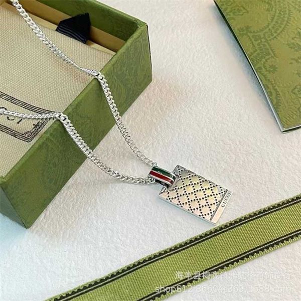 

designer jewelry bracelet necklace ring color rectangular 925 trend lingge men's women's lovers skull sweater chain high quality, Silver