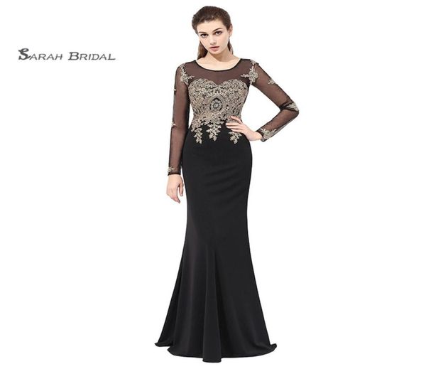 

2019 mermaid black appliques beads prom dresses jewel tulle satin zipper formal evening gown lx3579636377