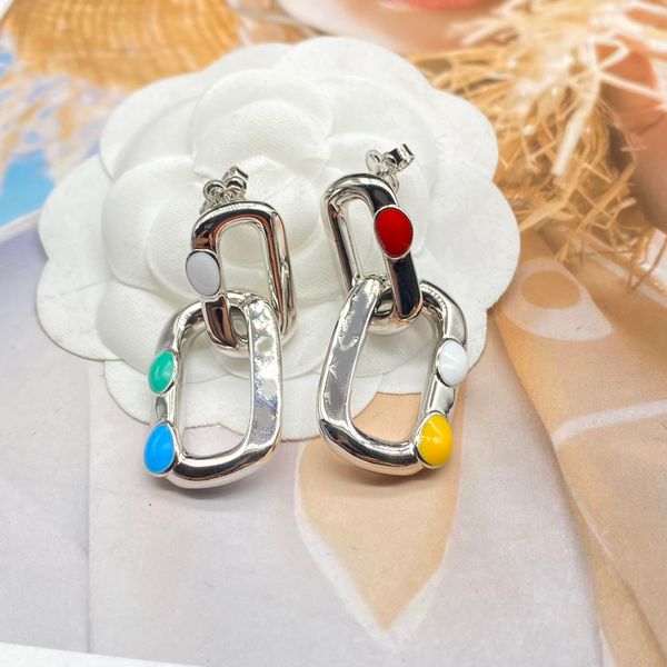 

luxury designer women earrings 18k gold plated studs minimalist geometric hoop earrings, Golden