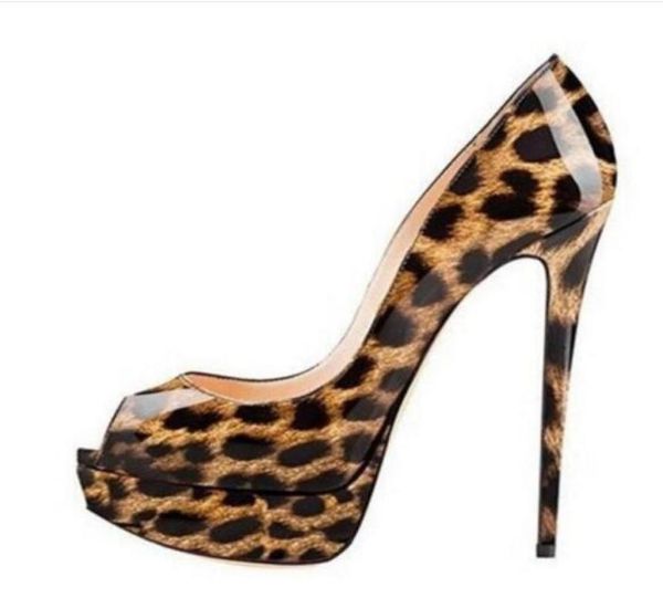 

classic brand bottom high heels platform shoe pumps nudeblack patent leather peeptoe women dress wedding sandals shoes size 3446836867, Black