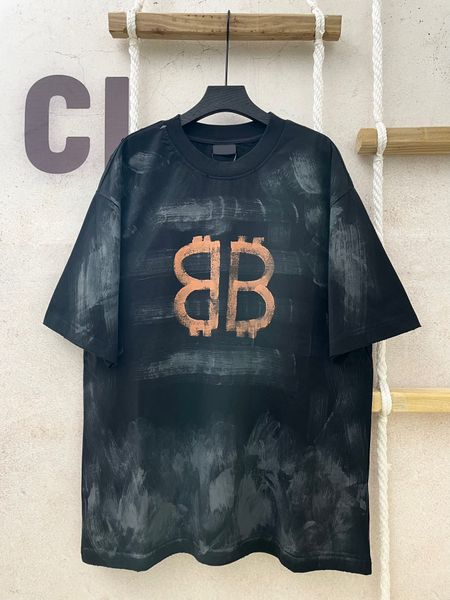 

men's plus tees & polos round neck embroidered and printed polar style summer wear with street pure cotton r1ee, Black;brown
