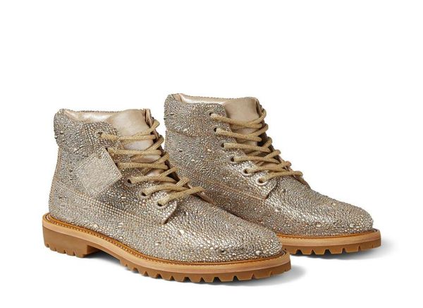 

fashion season shoes london golden mix shimmer suede boots with crystal fix limited edition rare3318477, Black
