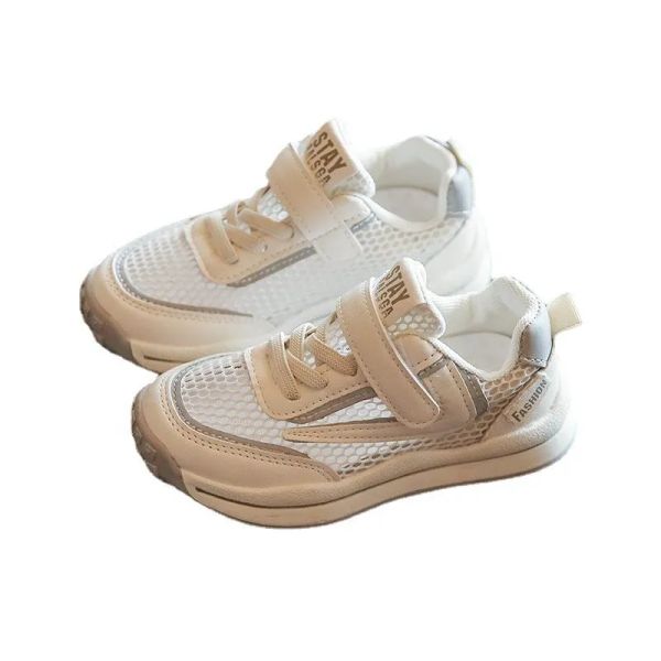 

versions athletic baby shoes footwear canvas sneakers children girls single mesh breathable summer hollow casual boys white e378, Black