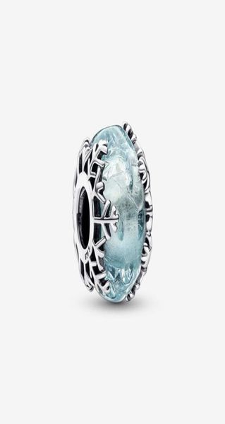 

925 sterling silver winter blue snowflake murano charms fit original european charm bracelet fashion women halloween jewelry acces2467716, Bronze;silver
