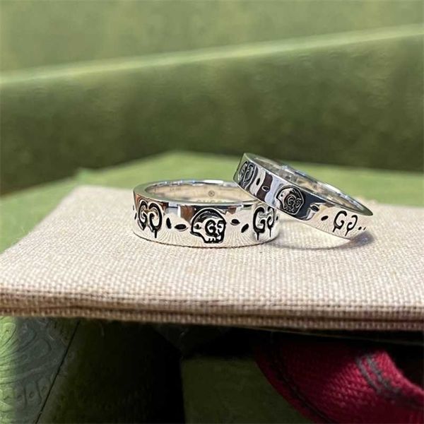 

2023 new designer jewelry bracelet necklace ring skull couple elf, Silver